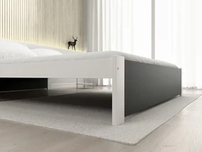 Pat IKAROS 120 x 200 cm, antracit/alb Saltele: Cu saltele Deluxe 10 cm, Somiera pat: Cu lamele curbate
