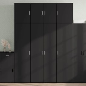 vidaXL Dulap înalt, negru, 80x42,5x249 cm, lemn prelucrat