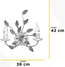 Aplică ONLI COLLANA 1xE14/6W/230V alb/auriu