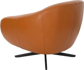 Fotoliu pivotant design LUX, Piele naturala, Cowhide maro