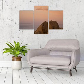 Tablou cuu apus de soare în stânci (90x60 cm)