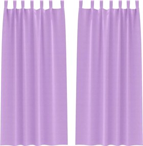 vidaXL Perdele Opaque cu Inel 2 pcs Violet 260 x 140 cm Poliester