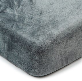 Cearșaf de pat micro-flanelă 4Home, gri închis, 160 x 200 cm