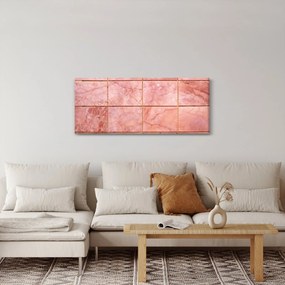 Tablou - Roz, gresie marmorată (120x50 cm)
