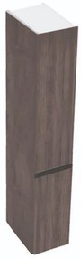 Dulap stativ baie 30x47x189 cm Kolpa San Harmony, cu doua usi reversibile, stejar inchis