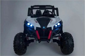Masinuta Electrica cu acumulator pentru copii NOVOKIDS™ Buggy UTV , 2 locuri, 3-12 ani , max 50 kg , 2 Baterii de 12V, Lungime 124 cm, Alb cu Negru