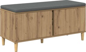 vidaXL Bancă pentru hol cu pernă Stejar Artizanal 100 x 38 x 46 cm