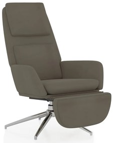3097788 vidaXL Scaun de relaxare suport pentru picioare gri închis microfibră