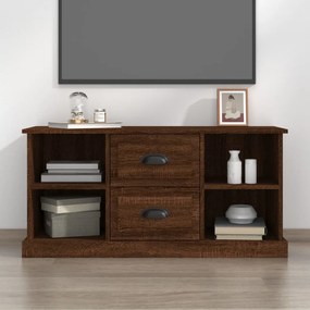 Comoda TV, stejar maro, 99,5x35,5x48 cm, lemn prelucrat