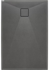 Cadita de dus dreptunghiulara Deante Correo din granit antracit 120x70 cm