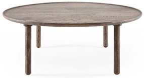 Măsuță de cafea maro rotundă din lemn de stejar ø 100 cm Mu – Gazzda