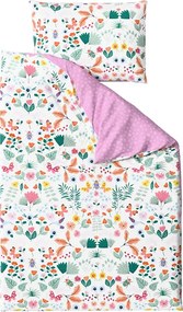 Lenjerie de pat creponata pentru patut Renforce LUNETTA roz Dimensiune lenjerie de pat: 45 x 65 cm | 90 x 140 cm