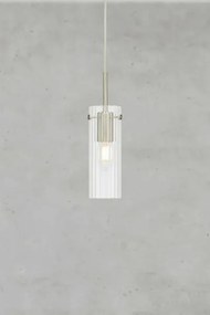 Markslöjd 109013 - Pendul pe cablu TIBIA 1xE14/40W/230V sticlă transparentă/alamă