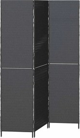 vidaXL Separator de cameră Manual Negru 146 x 180 cm poliratan