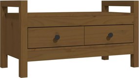vidaXL Bancă de hol, maro miere, 80x40x43 cm, lemn masiv pin