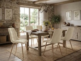 Scaun de masa SPLIT VELVET, bej deschis
