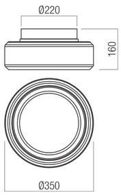 Plafonieră LED Redo 01-3589 SOLERA LED/24W/230V CRI 93 3000/4000K 35 cm