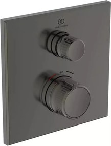 Baterie dus incastrata Ideal Standard Ceratherm Navigo patrata gri Magnetic Grey fara corp ingropat