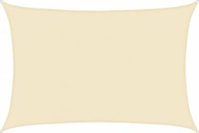 vidaXL Pânză parasolar, crem, 5x6 m, HDPE, 160 g/m²