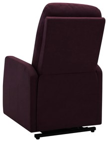 Fotoliu de masaj rabatabil cu ridicare, violet, material textil 1, Violet