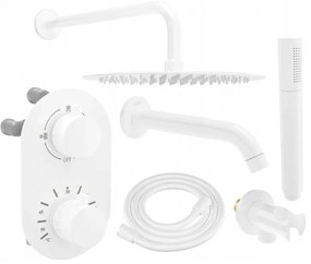 Mexen Kai DR70 set cadă-duș încastrat cu pară de tip ploaie30 cm, Albă - 77602DR70301-20