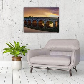 Tablou pe sticlă cu pod (70x50 cm)