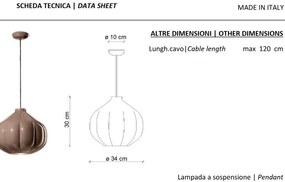 Pendul ceramic design italian realizat manual AFOXÉ Large