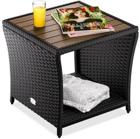 Deuba Măsuță de rattan 40x45x45 cm - negru