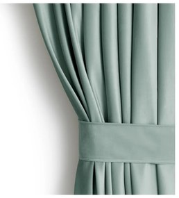 Draperie verde-deschis dimout (semi-opacă) din catifea 140x270 cm Eyelets – Restilo