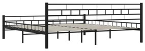 Cadru de pat, negru, 180 x 200 cm, otel Negru, 180 x 200 cm