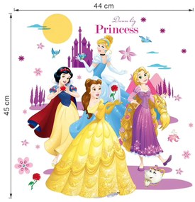 Autocolant de perete "Prinţesele Disney 3" 45x60cm