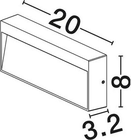 Mini Aplica perete exterior IP65, LED CCT Drat negru