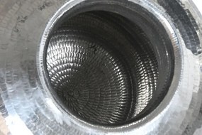 Vază decorativă, stil modern elegant, culoare argintiu, din aluminiu, „Silver”