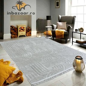 Covor 3D in relief acolade 678G diverse marimi Gri
