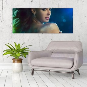 Tablou - Privirea unei femei tinere (120x50 cm)