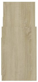 Dulap lateral, stejar Sonoma si alb, 60x26x60 cm, PAL 1, sonoma oak and white