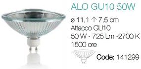 Bec halogen ALO GU10 ES111 50W 141299