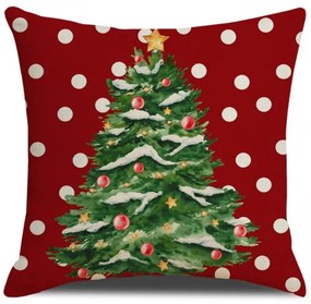 Fata de perna de Craciun WINTER DOTS 45x45 cm, rosu