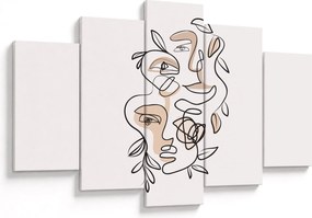 Tablou - Line art facials (150x105 cm)