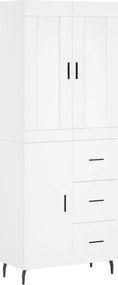 vidaXL Dulap înalt, alb, 69,5x34x180 cm, lemn compozit