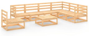 3075769 vidaXL Set mobilier de relaxare pentru grădină 8 piese lemn masiv pin