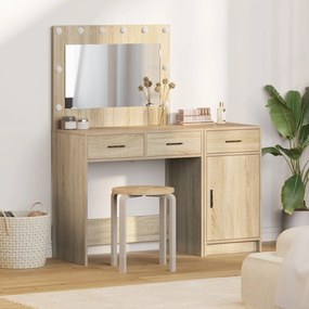 vidaXL Masă de Machiaj cu ușă 2 pcs Maro 40 x 41 x 75 cm Lemn compozit