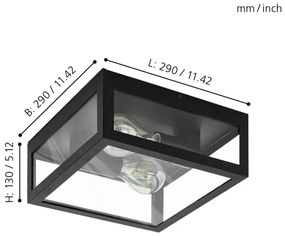 Plafonieră pentru baie Eglo 99122 AMEZOLA 2xE27/40W/230V IP44