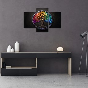 Tablou – Arbore plin de inimi colorate (90x60 cm)