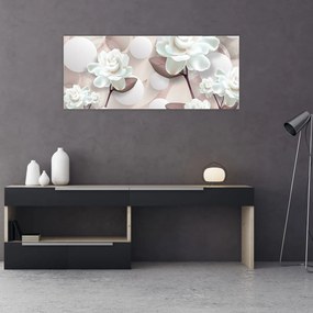 Tablou - Flori de trandafir (120x50 cm)