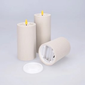 BRILAGI - Set de 3 lumânări LED, LED/3xAAA, crem