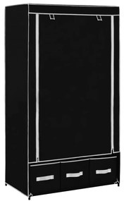 Sifonier, negru, 87 x 49 x 159 cm, material textil Negru, 1
