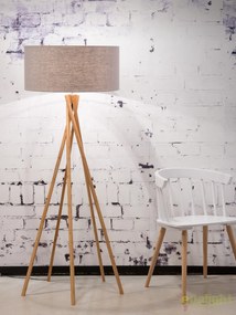 Lampadar realizat din materiale naturale, durabile si ecologice, KILIMANJARO/F gri deschis