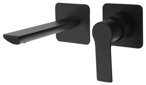 Sapho - Baterie pentru lavoar cu montaj încastrat PAX, negru mat