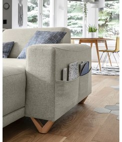 Colțar bej extensibil/cu spațiu de depozitare (cu colț pe partea stângă/în formă de "U") Classy Sophie – Miuform